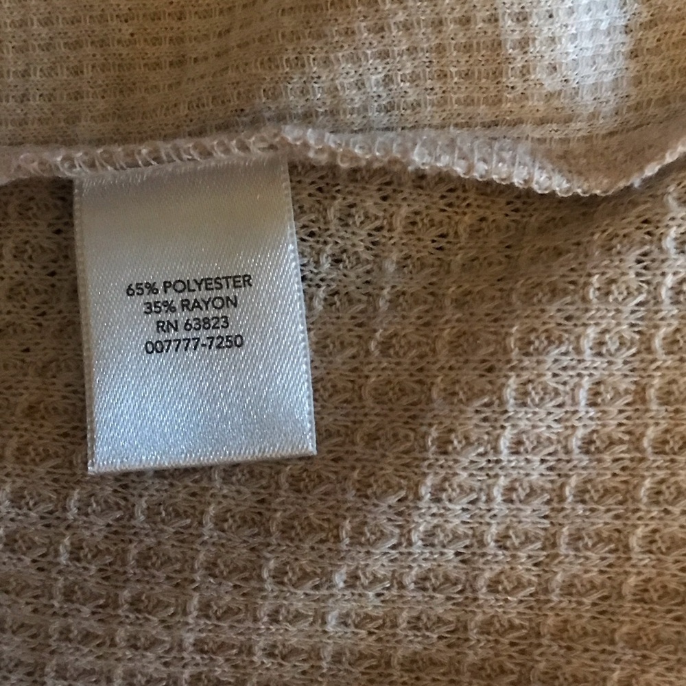 New Christopher & Banks Beige Waffle Knit Top - Picture 8 of 8